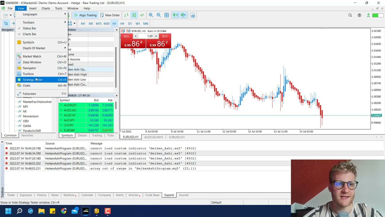 100% Automated Heiken Ashi Forex Trading Expert Advisor Programming Tutorial For MT5
