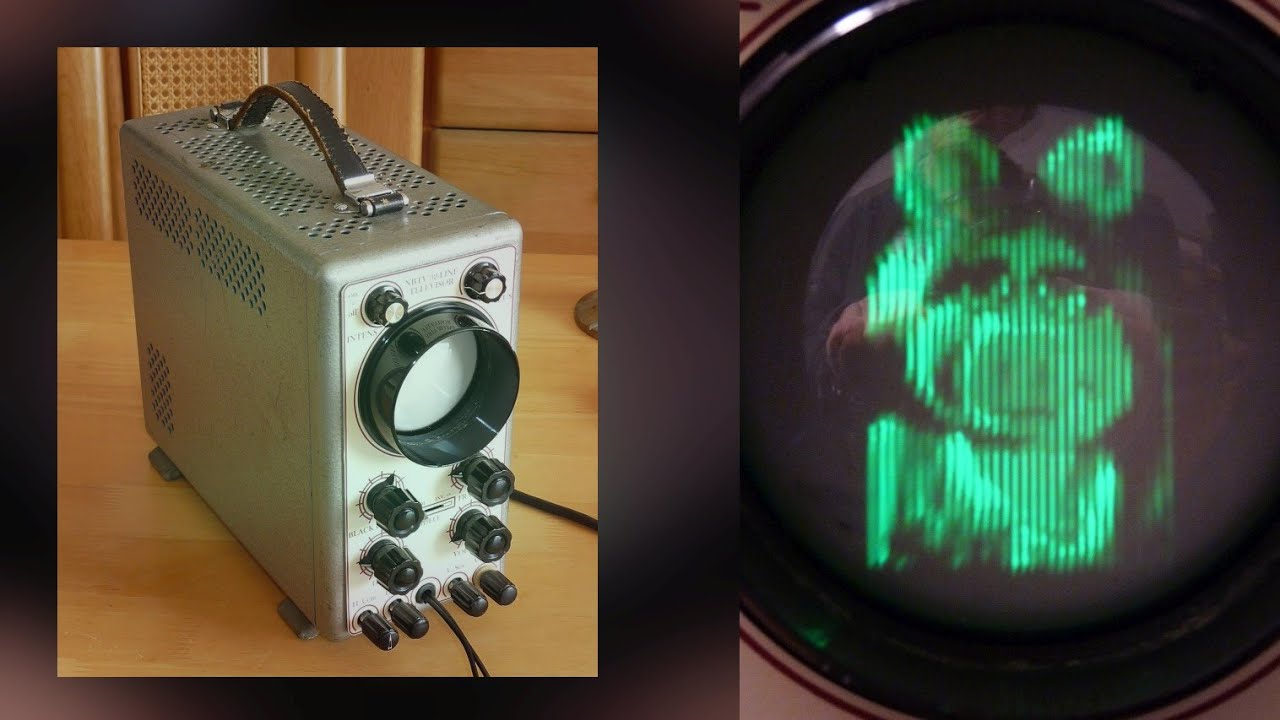 32/60 LINE NBTV TELEVISOR - old analog tube oscilloscope re-purposed!
