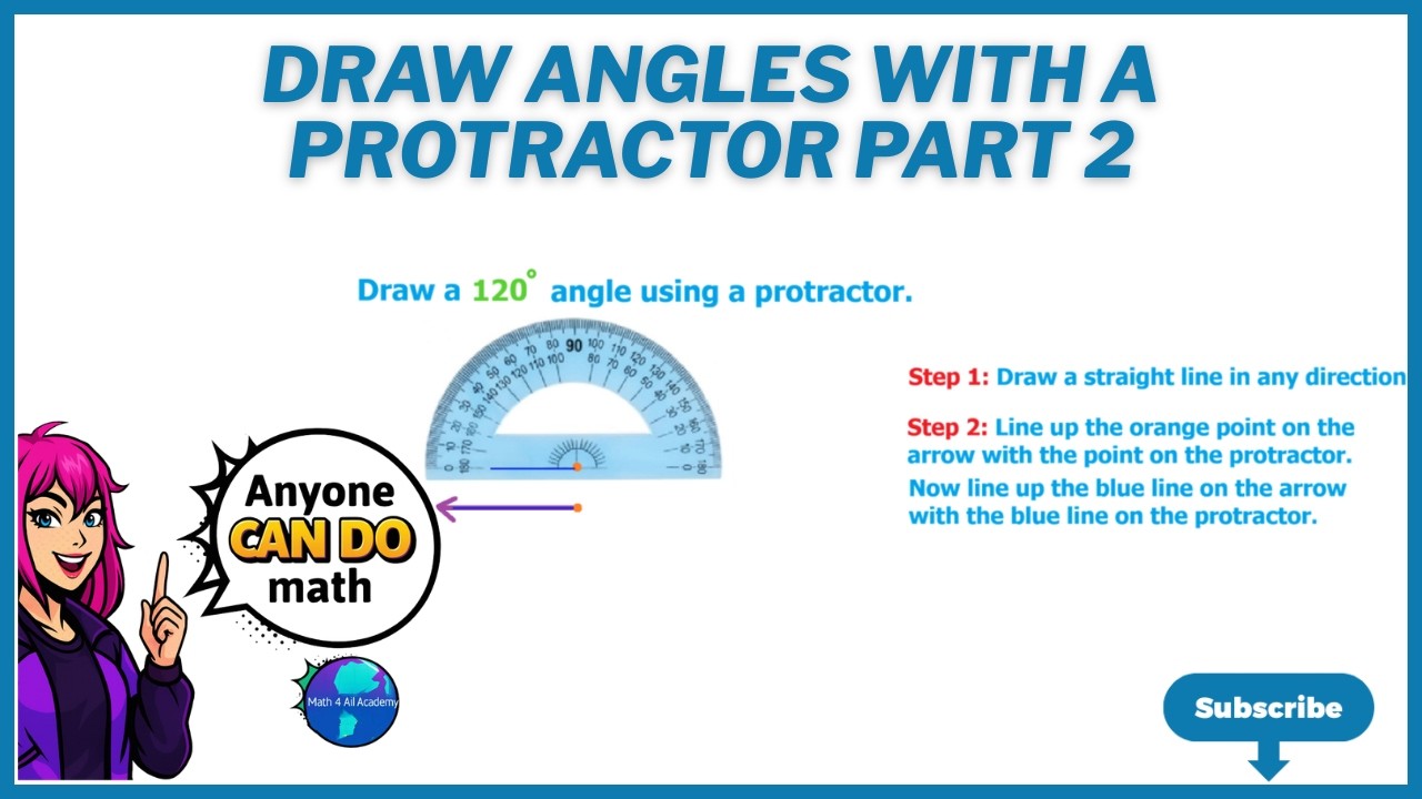 Draw Angles With A Protractor Part 2