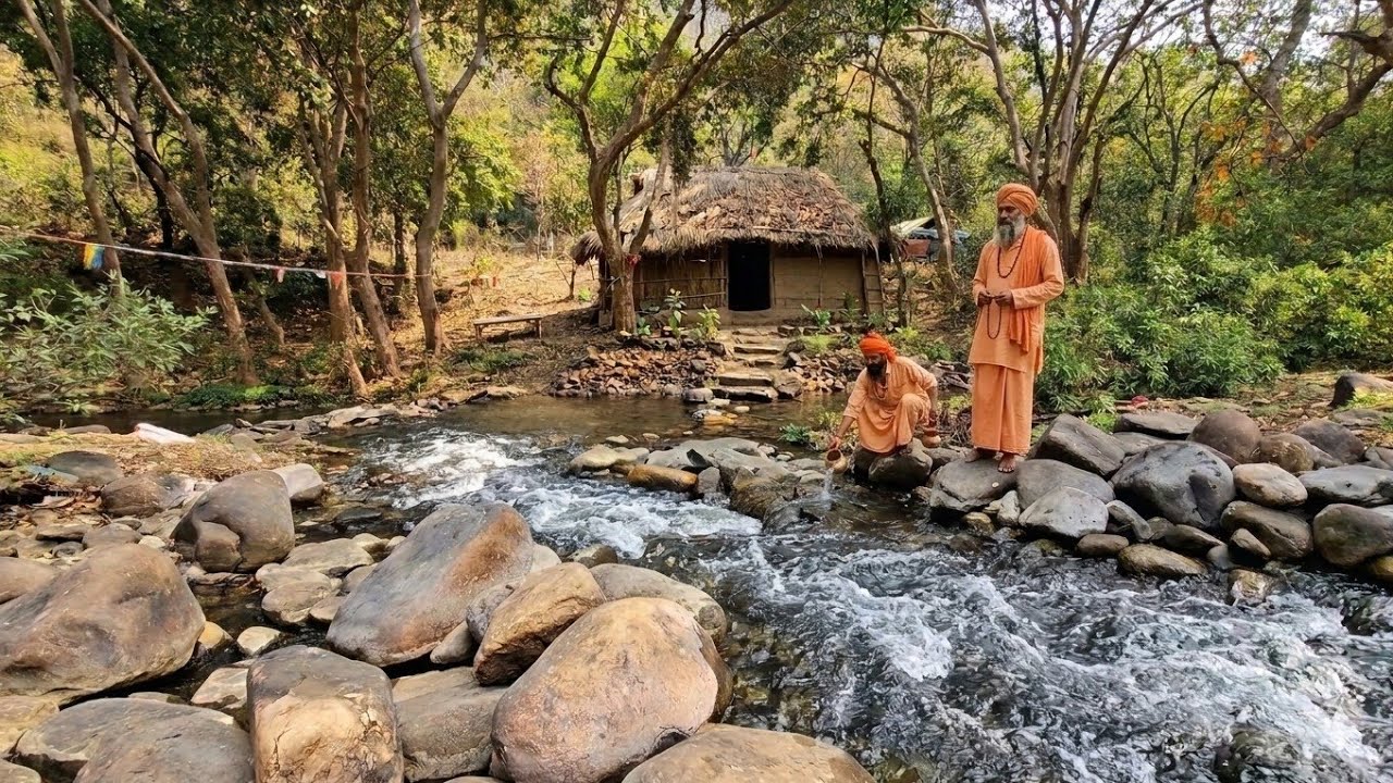घने जंगल में नदी किनारे गुप्त संतों की अलग दुनिया जल्दी किसी से नहीं मिलते 