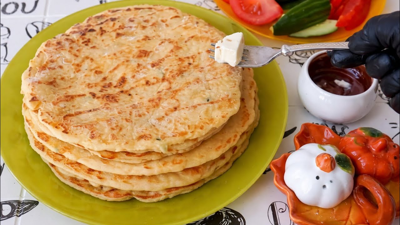 Золотистые картофельные лепёшки с сыром🫓