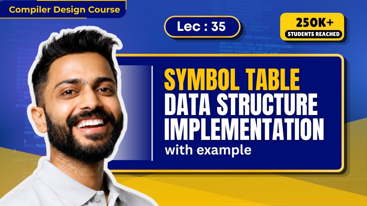Lec-35: Symbol Table Data Structure Implementation in Hindi