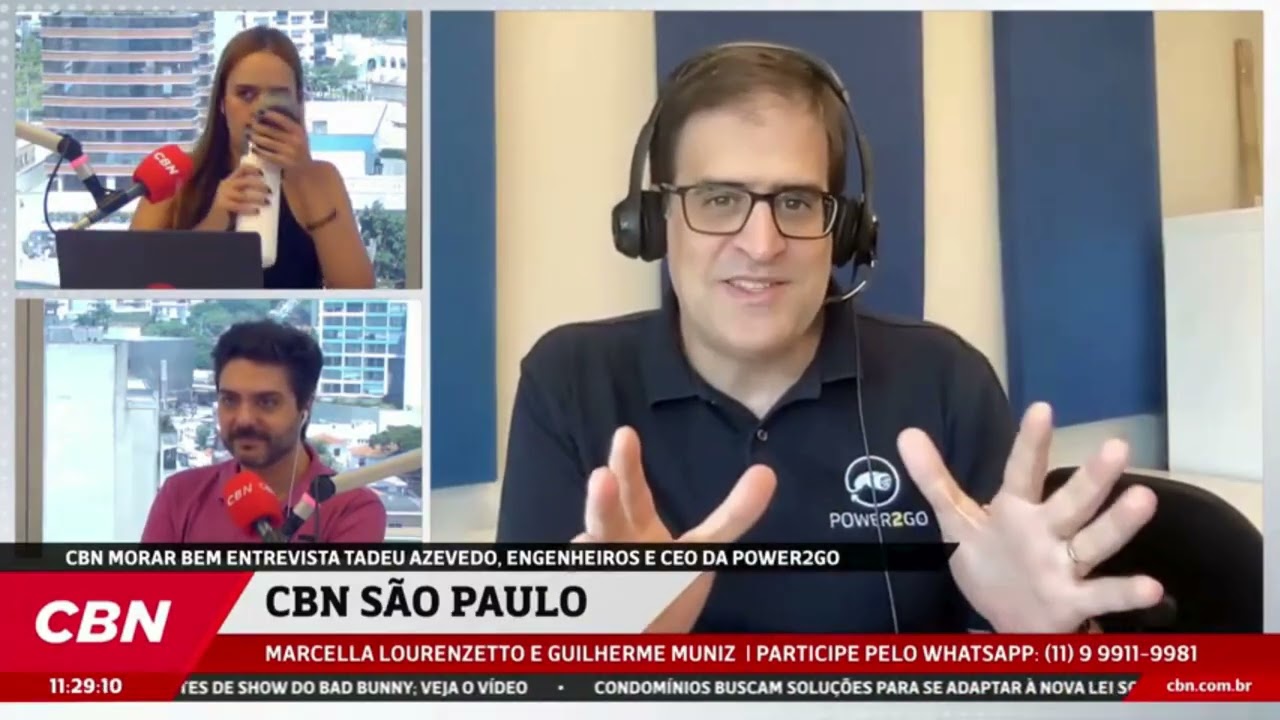 RÁDIO CBN - Power2Go fala sobre Lei 18403 de recarga de carros elétricos