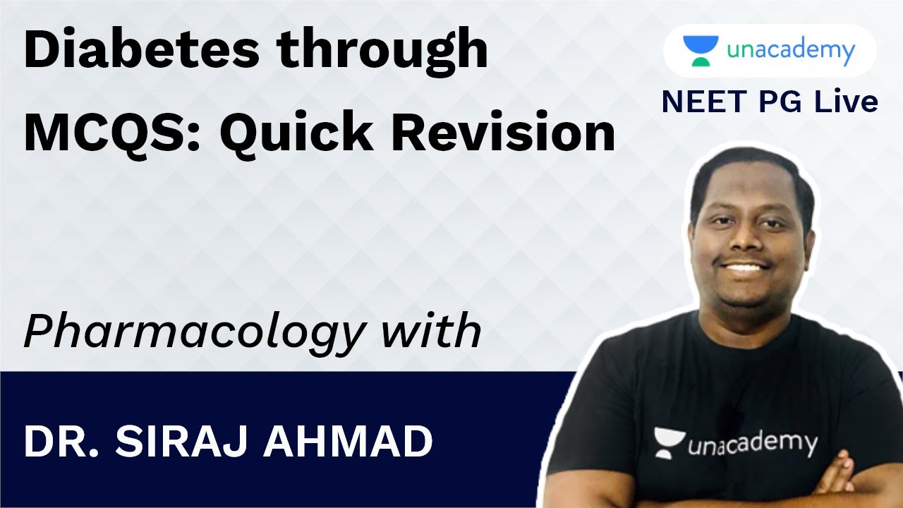 Diabetes through MCQS - Quick Revision | Pharmacology with Dr. Siraj Ahmad