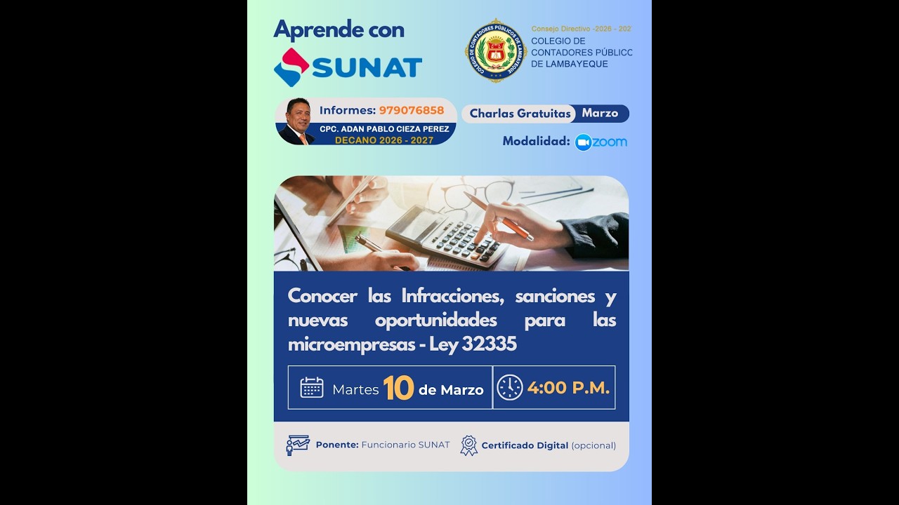 Conocer las Infracciones, sanciones y nuevas oportunidades para las microempresas - Ley 32335