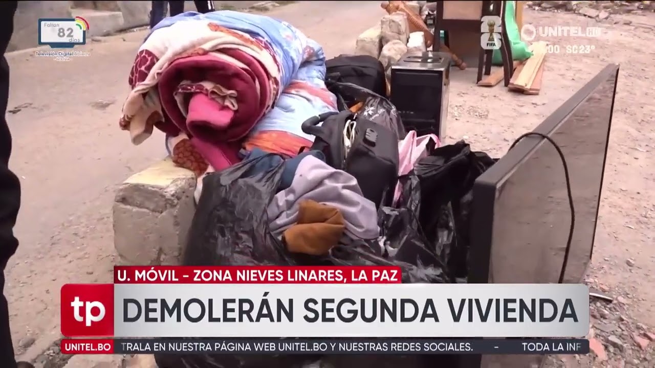 Deslizamiento pone en riesgo casas en la zona Nieves Linares de La Paz