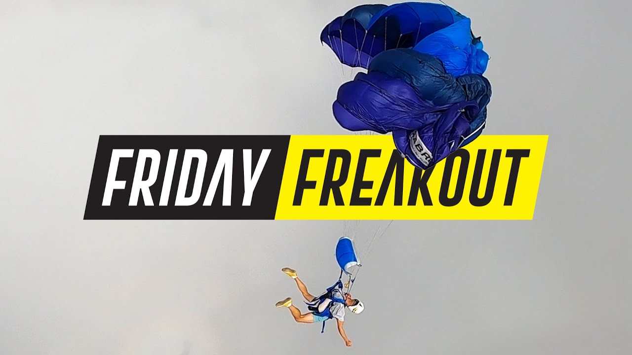 Friday Freakout: Skydiver Knocked Unconscious From Hard Premature Parachute Opening!