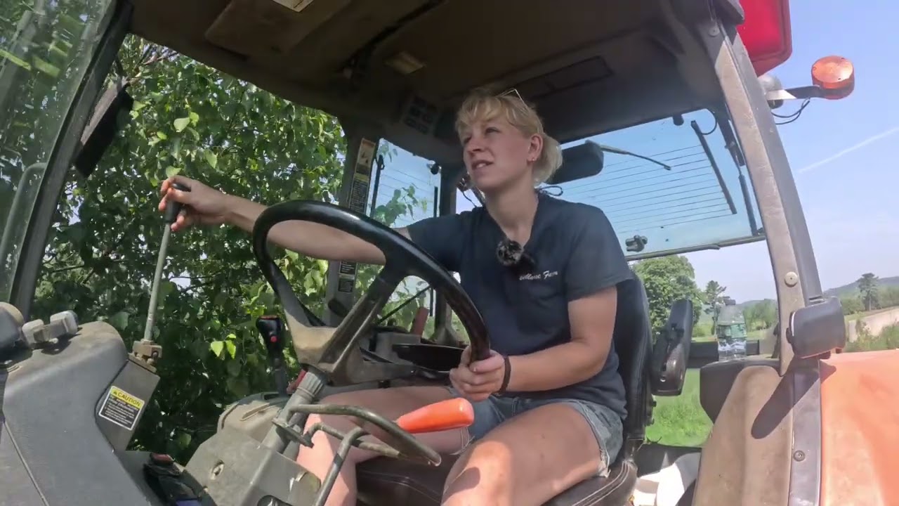 Day on the farm-skid steer skills, friendly heifers, and breakdowns…