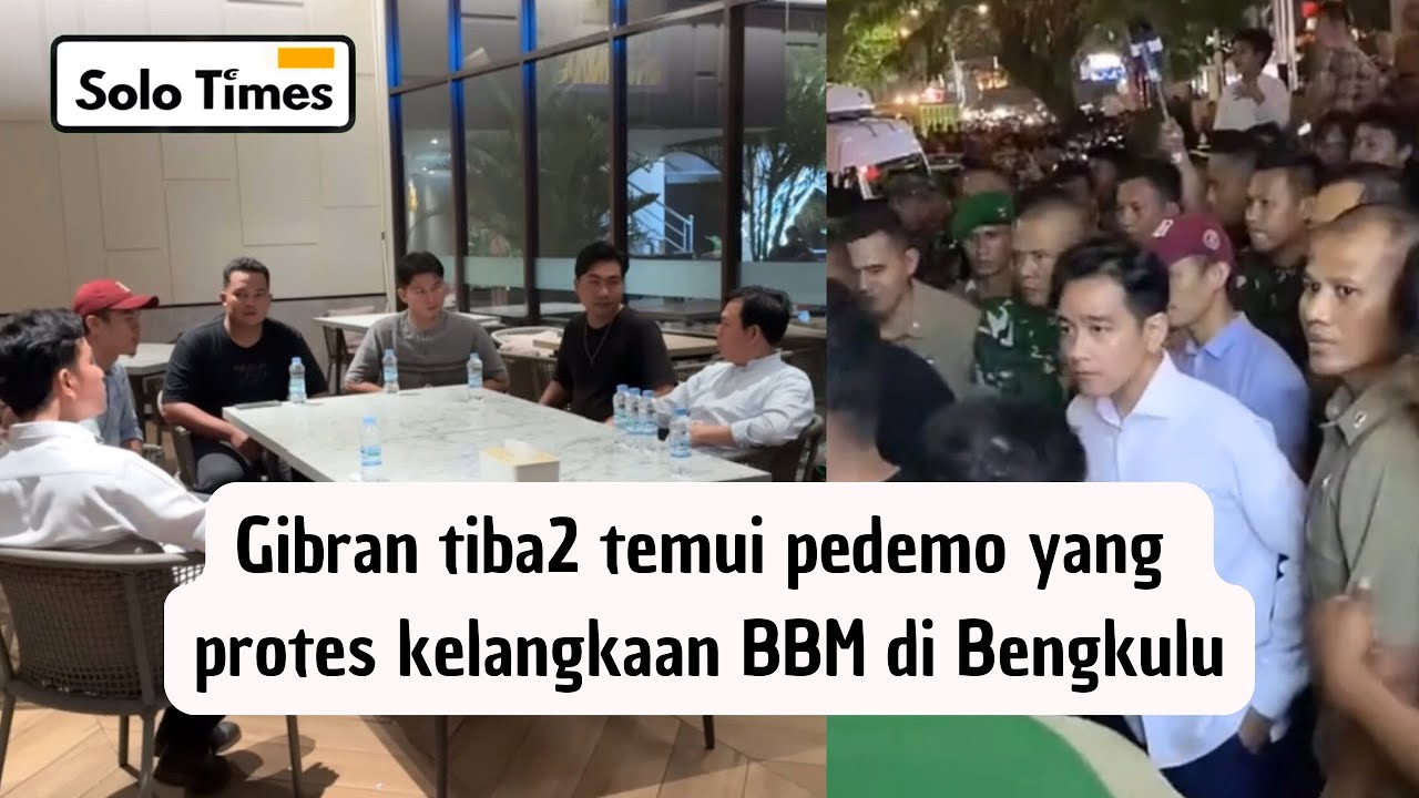 Kunjungan ke Bengkulu, Wapres Gibran ‘Temui Pedemo’ yang Protes soal Kelangkaan BBM !