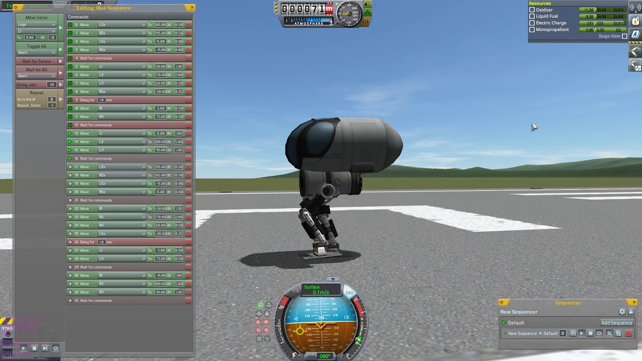 KSP 1.3.1 Humanoid walker