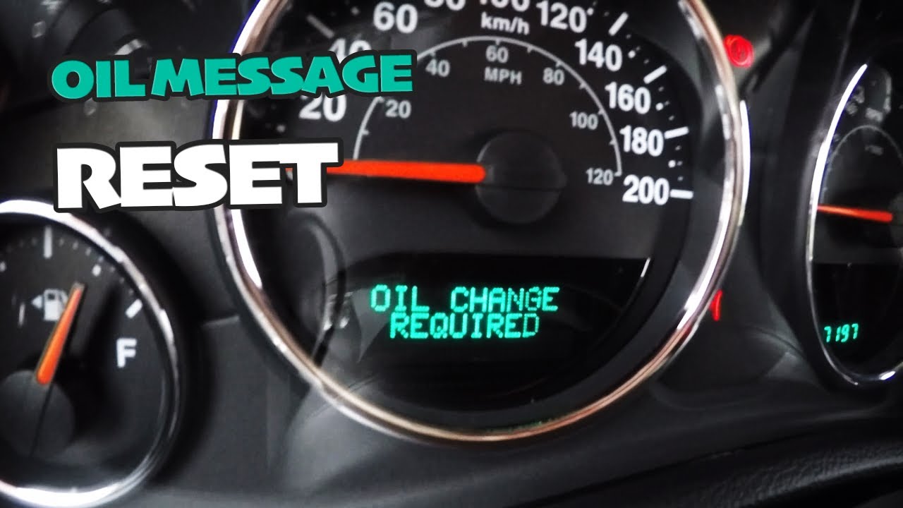 Reset Oil Change Required Message on a Jeep Wrangler