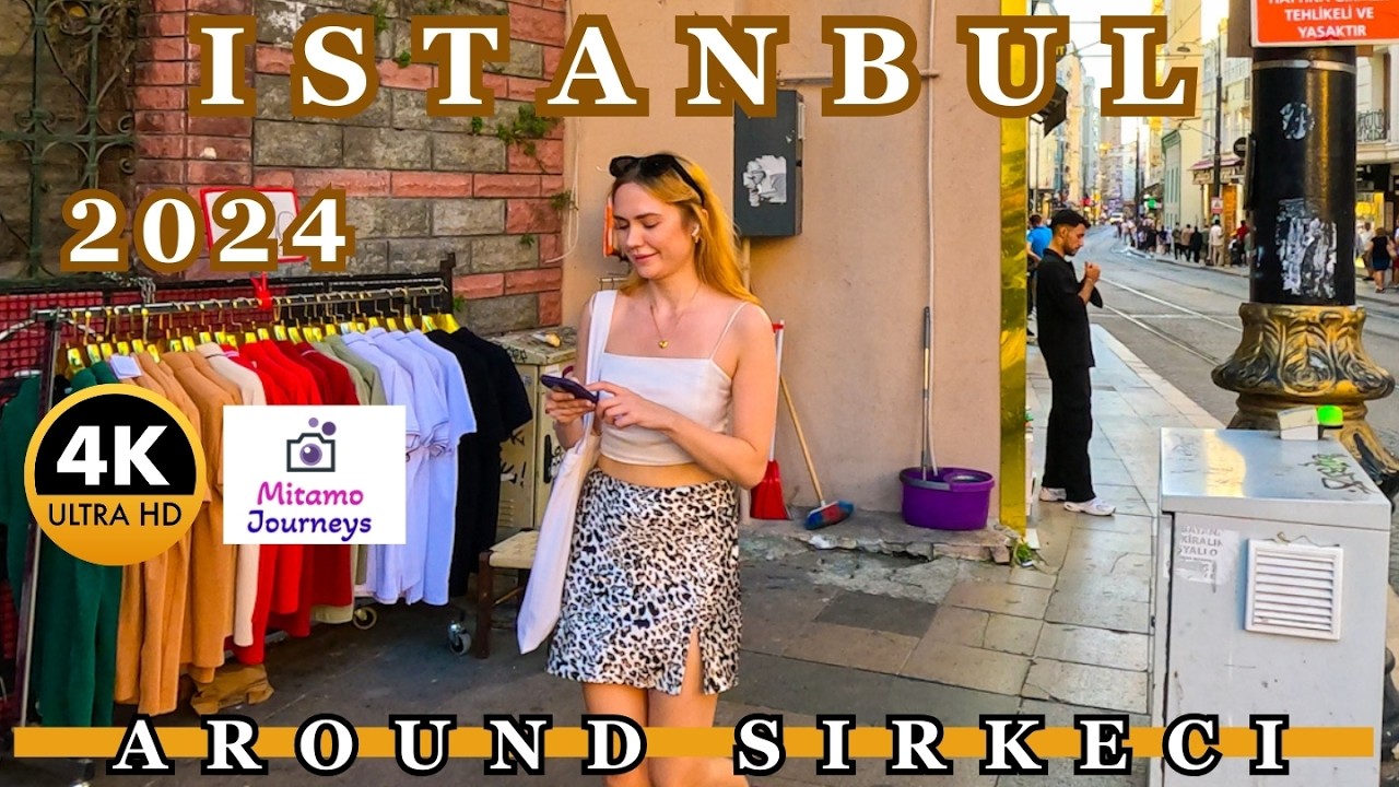 Istanbul Around Sirkeci 4K Walking Tour | Streets, Cafes, Restaurants, Food Spots | September 2024