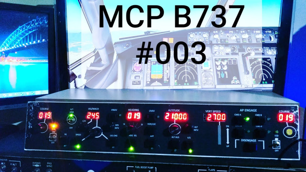 #simuladordevoo #mcp #B737 #homecockpit    #003 - Home Cockpit - MCP Boeing 737 - feito em casa