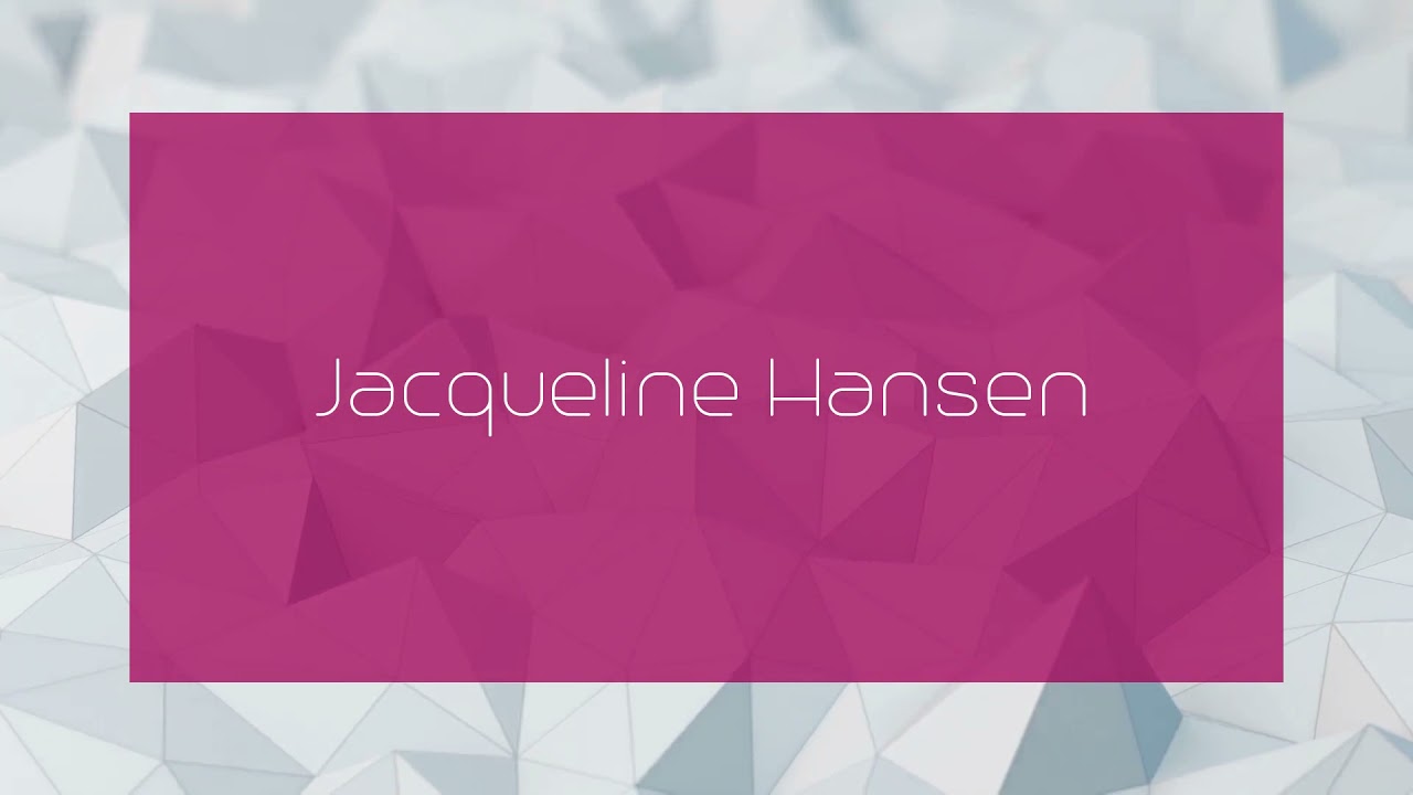 Jacqueline Hansen - appearance