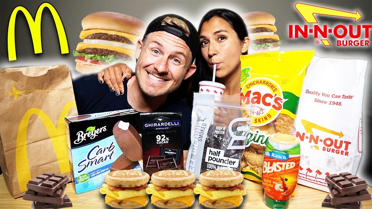 FAST FOOD KETO MUKBANG! (IN N' OUT, MCDONALDS & CHOCOLATE)