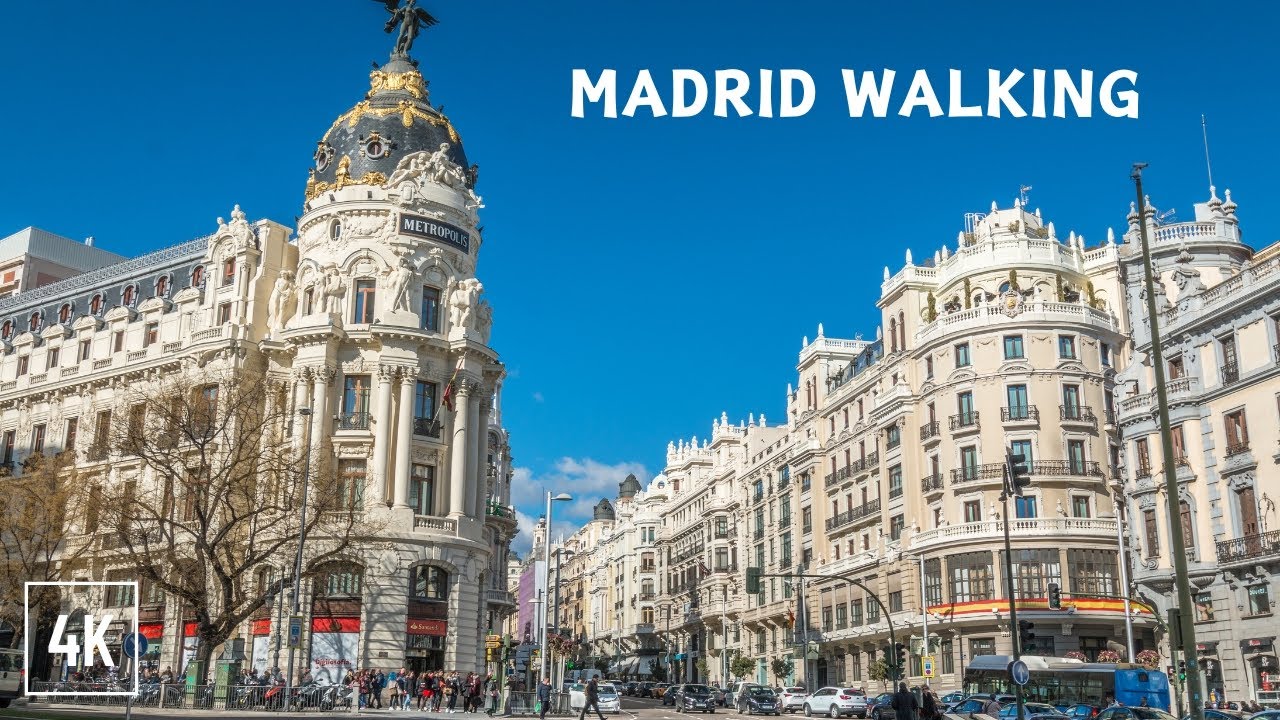 Madrid Walking Tour 4K 🇪🇸 | Peaceful Streets & Golden Light