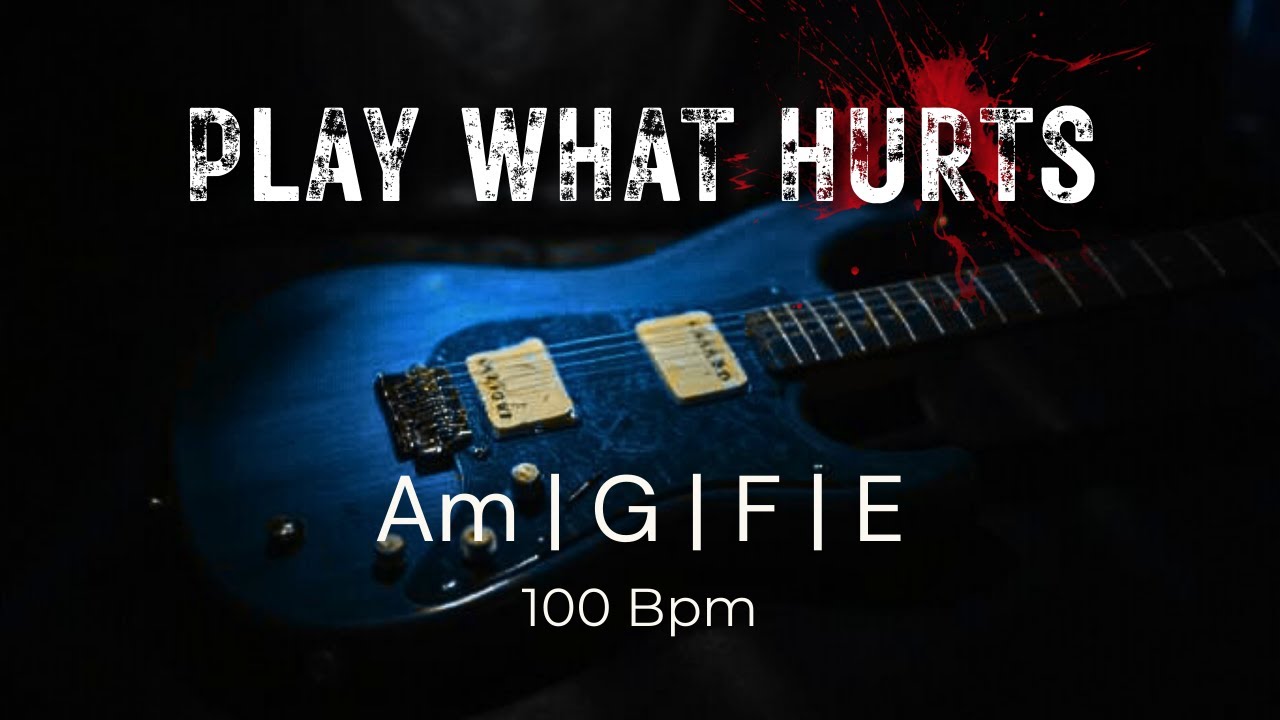 Dark Ambient Backing Track – A Minor | Am - G - F - E | 100 BPM | Full Fretboard Visual