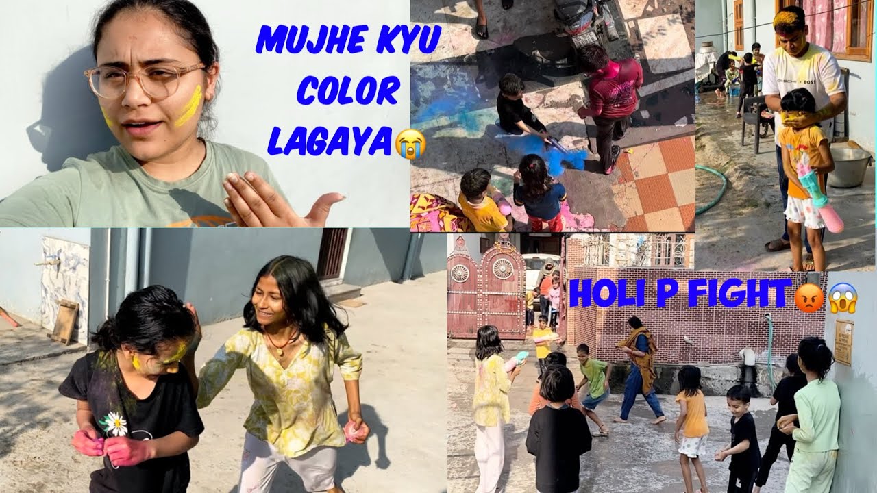 Mene holi nhi kheli😔😭holi p attack😂❤️#youtube #viral #holi #festival #newvlog #family #share #like 