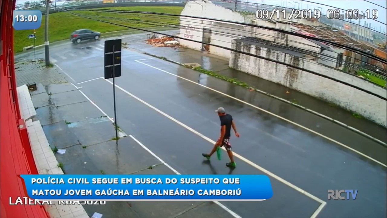 Polícia Civil segue em busca do suspeito que matou jovem em Balneário Camboriú