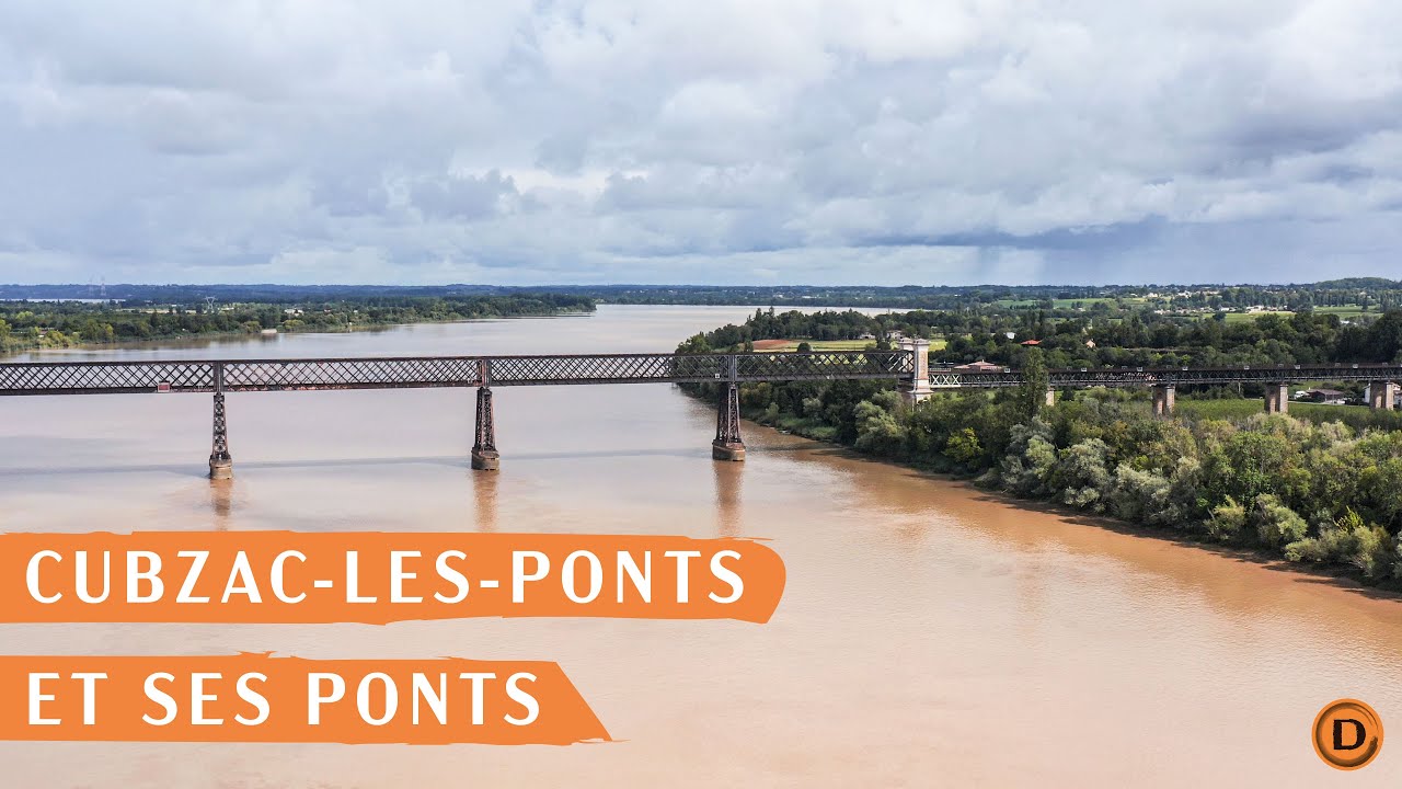 Cubzac-Les-Ponts et ses ponts - Drone - Documentaire Aérien 4k - Aerial Footage 4k