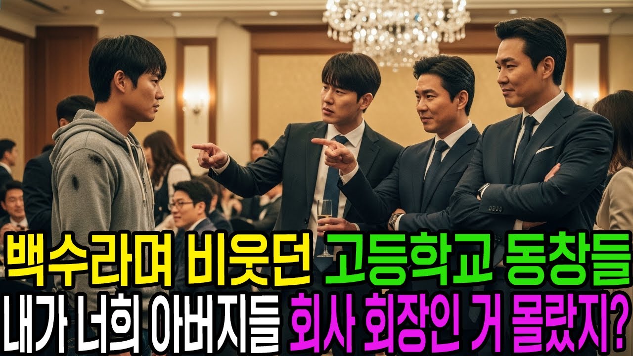 백수라며 무시하더니… 내 정체 밝히자, 동창들이 무릎 꿇고 빌었습니다