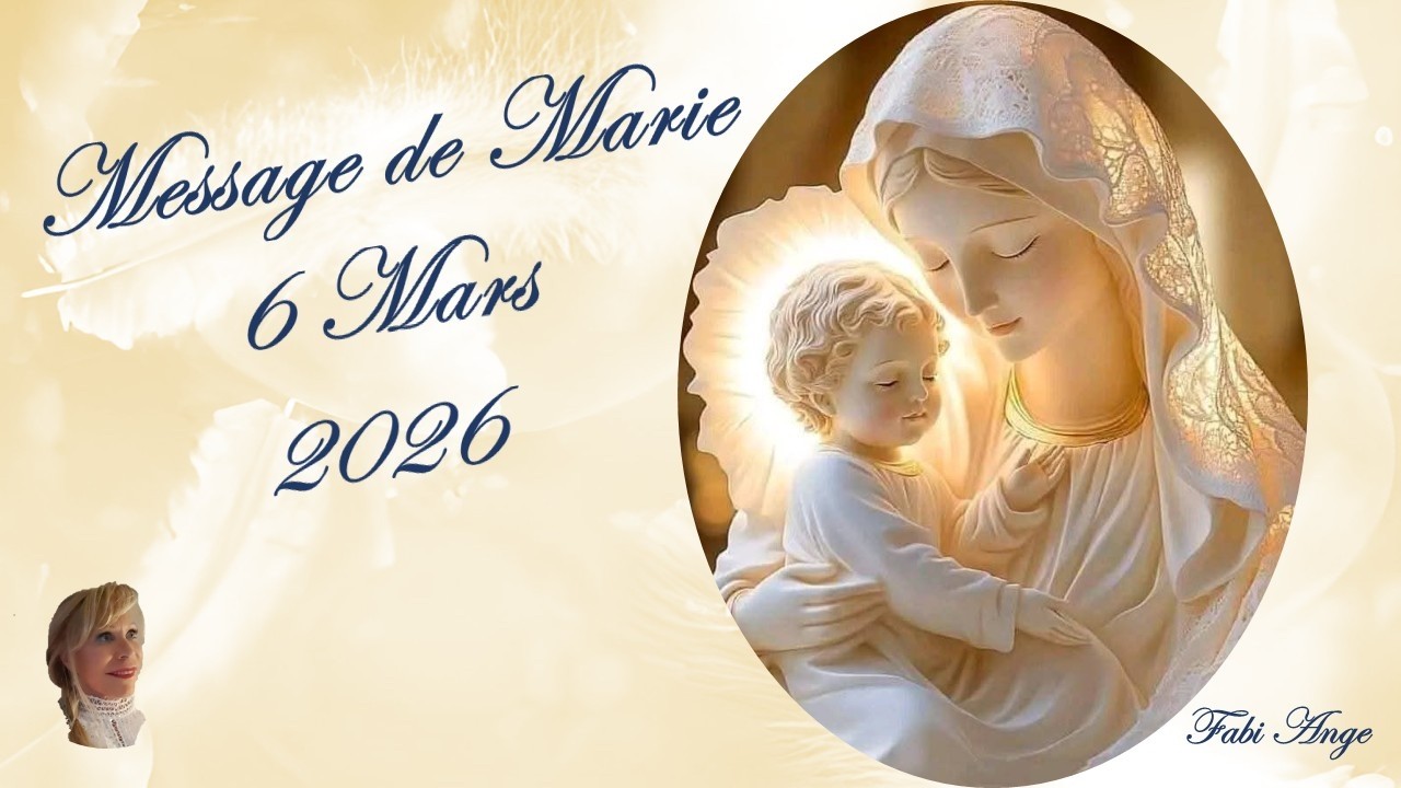 💚😇 .ೃ࿐ *✧* Message de La VIERGE MARIE De Ce VENDREDI 6 MARS 2026 *✧.*.ೃ࿐😇💚
