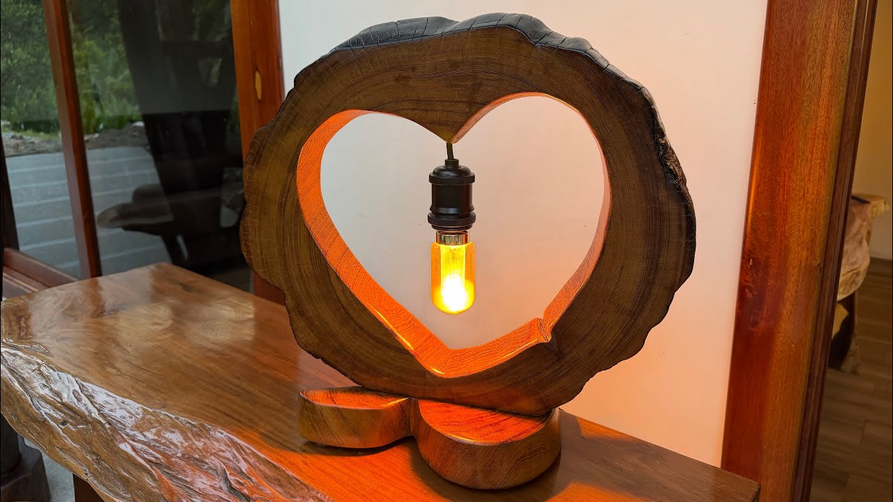 Te enseño a fabricar una lámpara artesanal  con troncos secos  paso a paso 