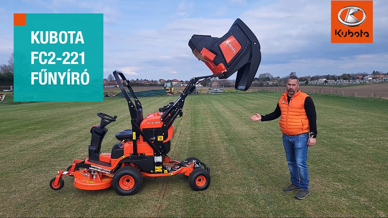 Kubota FC2-221fűnyíró, a Kubota Front Collect fűnyírósorozatának legújabb tagja.