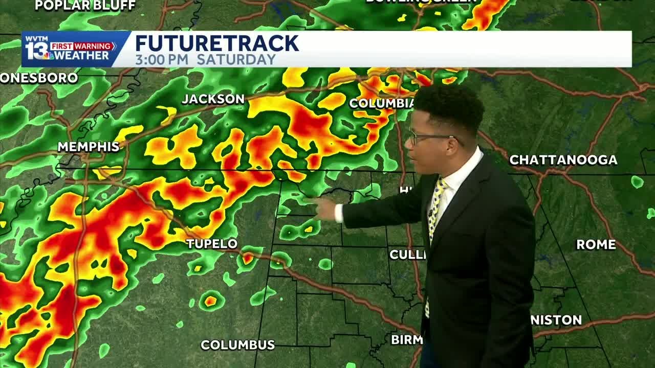 Strong storm to enter Alabama to start the weekend weather forecast, highs still in the 80s