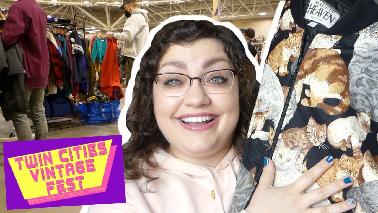 I HAD TO GO!!! 80's & 90's POP UP SHOP (TWIN CITIES VINTAGE FEST) | Shop Along VLOG & Try-On Haul