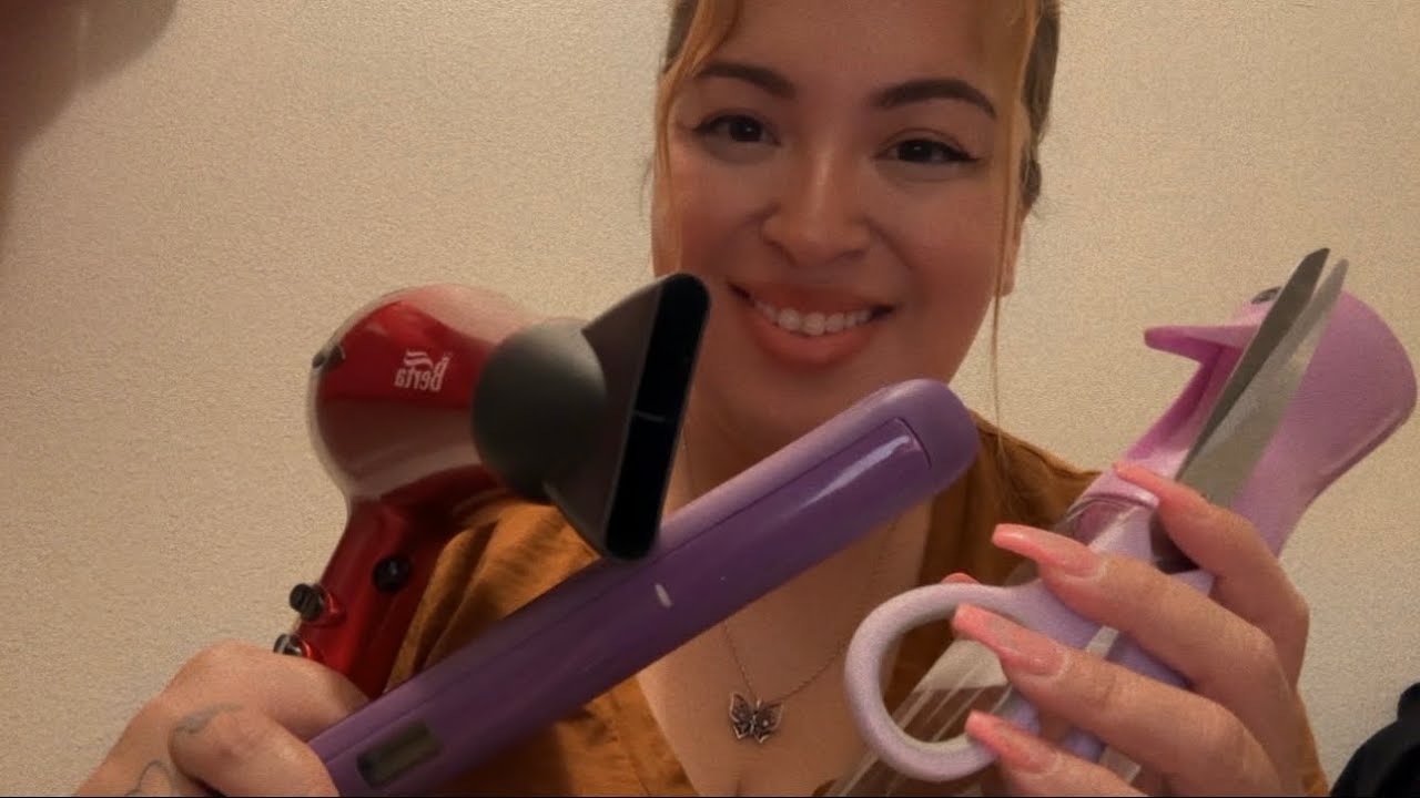 ASMR| Quickly giving you a haircut 💇🏻‍♂️ & styling your hair- soft spoken