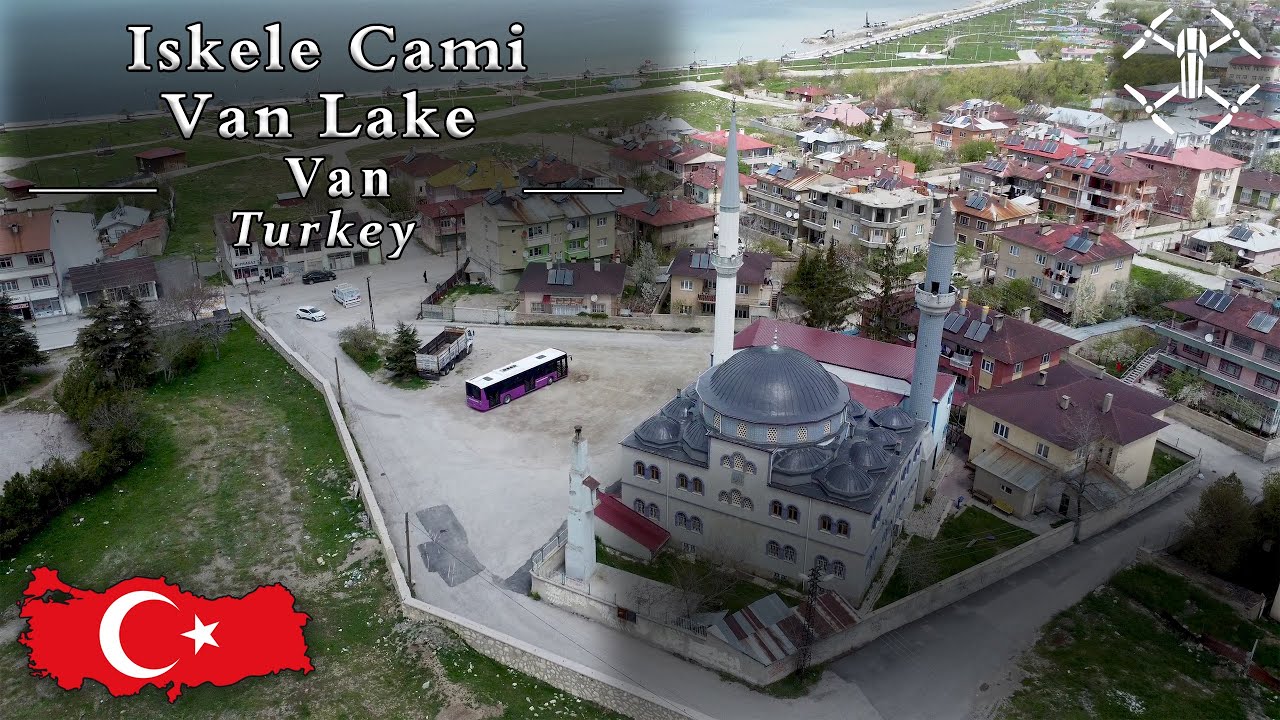 Iskele Cami & Van Lake, Van, Turkey 🇹🇷 Drone Shot (UHD 60fps)