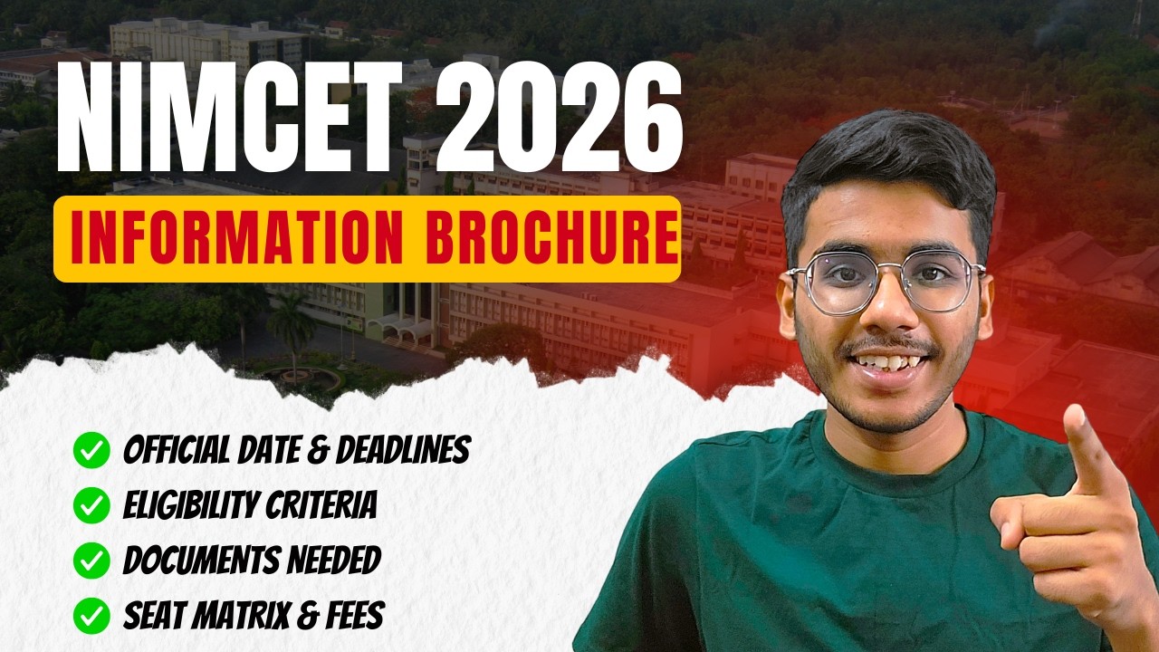 NIMCET 2026 - Official Information Brochure - Form Fill Up Dates, Documents Needed, Eligibility 💯