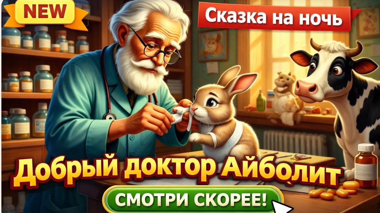 Добрый доктор Айболит  | Сказка на ночь #сказкадлядетей #волшебнаясказка #длядетей #сказкананочь