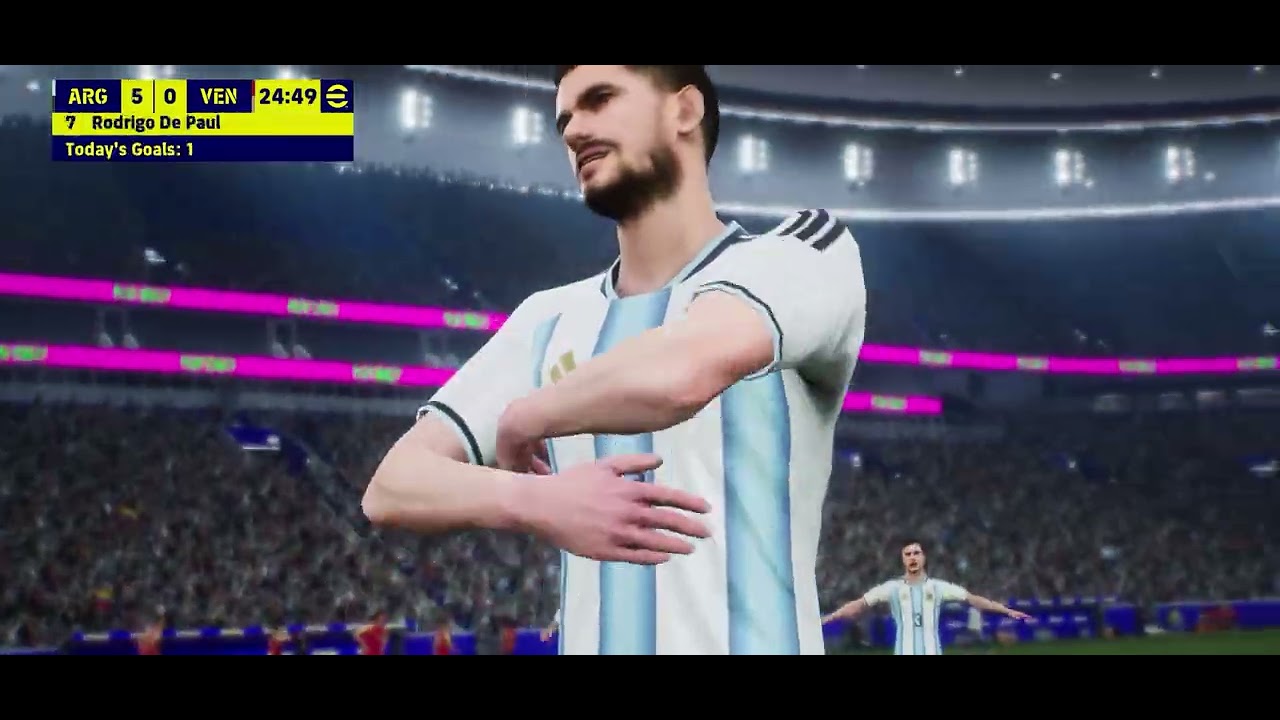 eFootball 2026 Mobil.Argentina Vs Venezuela.The Last Match In FIFA World Cup Qualifiers.First Half