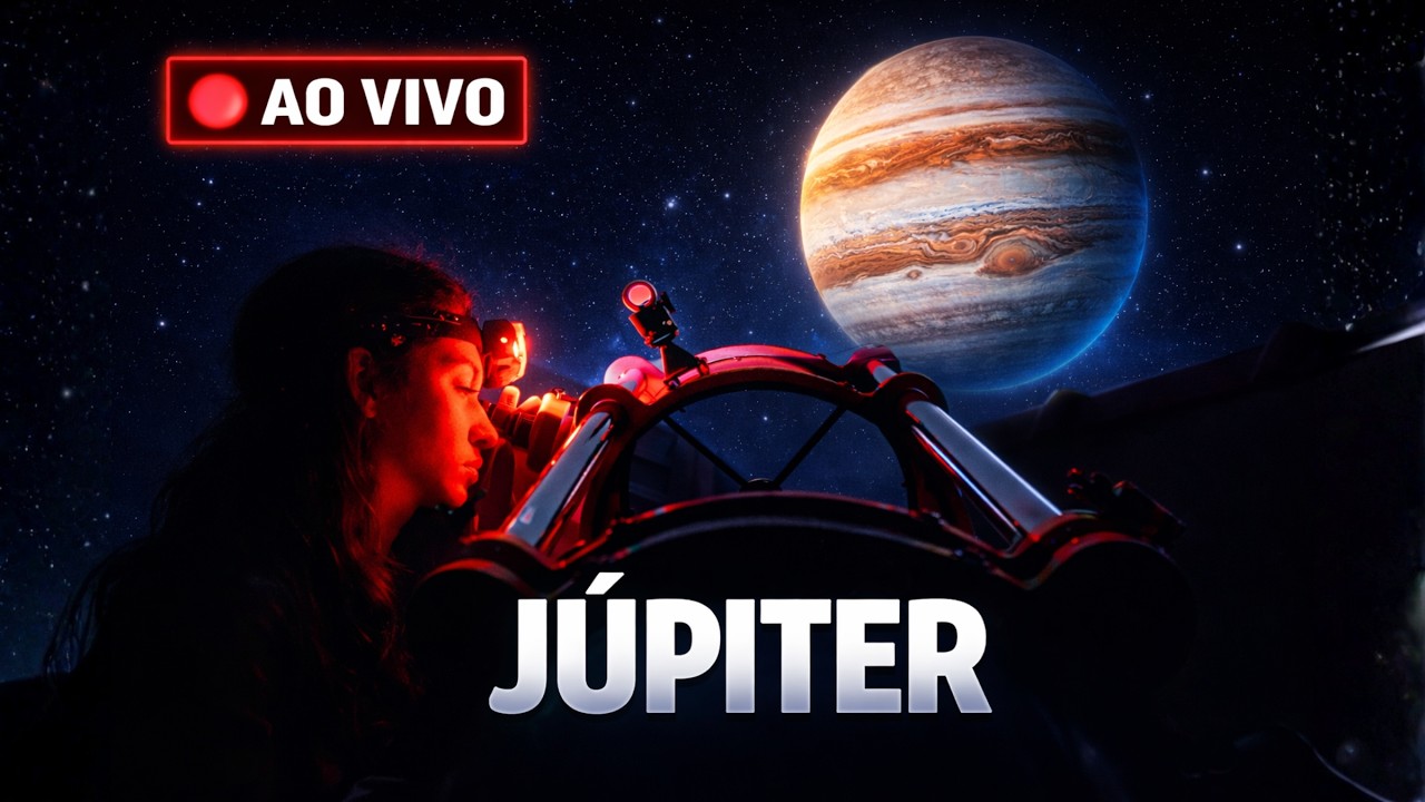 JÚPITER AO VIVO pelo Telescópio 200mm | Astronomia no Astro J Marts