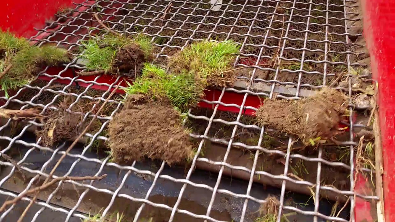 RED RHINO SOIL SCREENER - SCREENING TURF ROOTS OUT OF SOIL