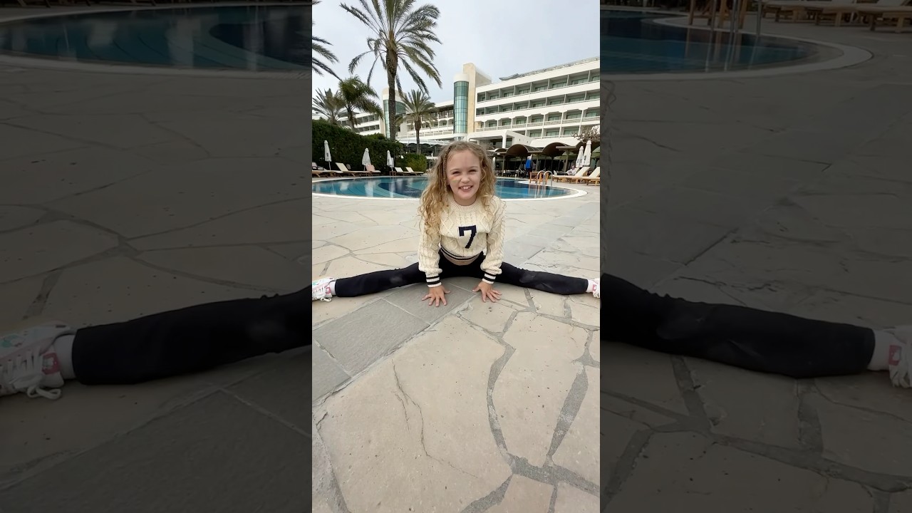 Cheerleader vs dancer in a gymnastics challenge ￼#jonathanjoly #shorts #daughter