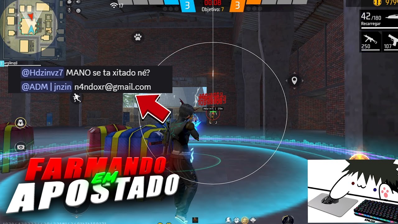 ADM NÃO ACHOU NADA🤑😂 XITANDO NO APOSTADO DE 10.00 R$ ( ME PAGARAM - APOSTADO FREE FRE USANDO PAINEL