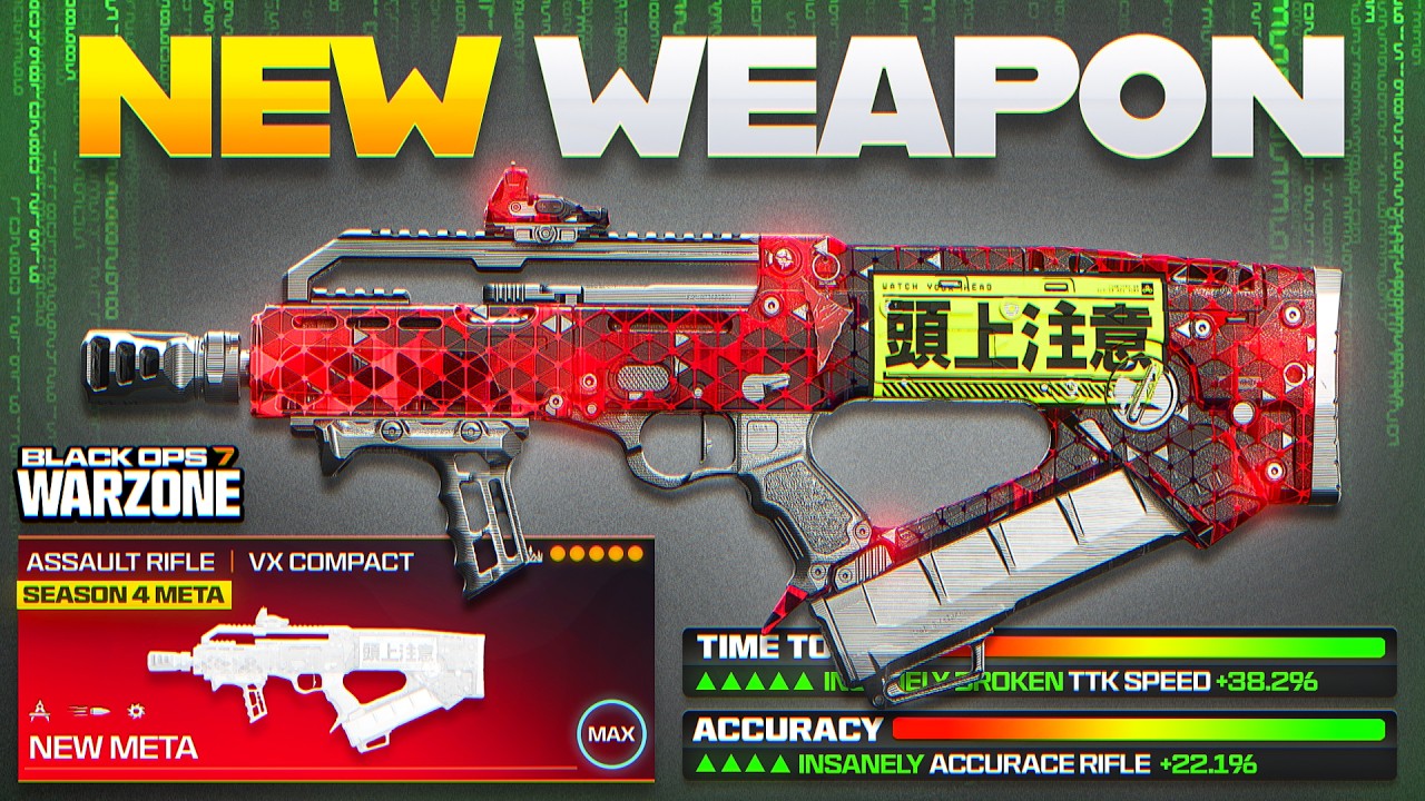 the *NEW* BEST VX COMPACT AR META LOADOUT for Warzone BO7! (Season 4 Meta Loadout)