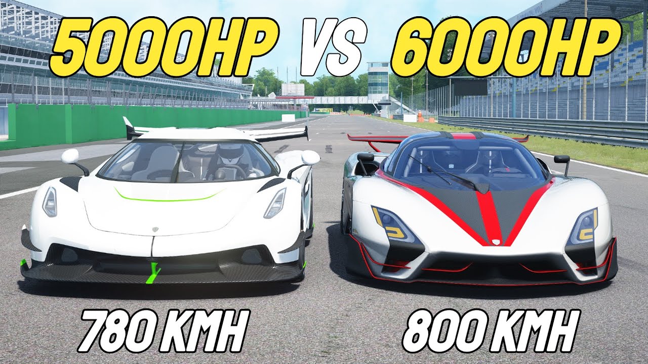 5000HP Koenigsegg Jesko VS 6000HP SSC Tuatara Aggressor RACE