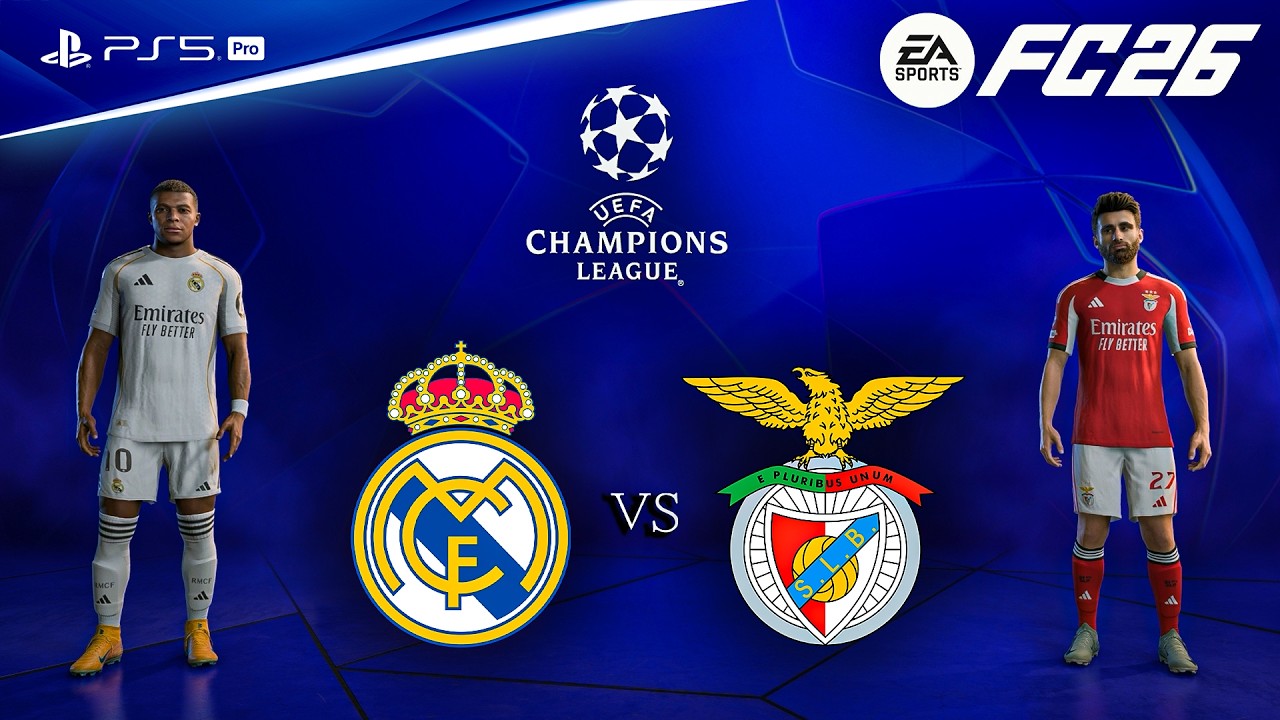 FC 26 - Real Madrid vs. Benfica - UEFA Champions League 25/26 Playoff Full Match | PS5™ Pro [4K60]