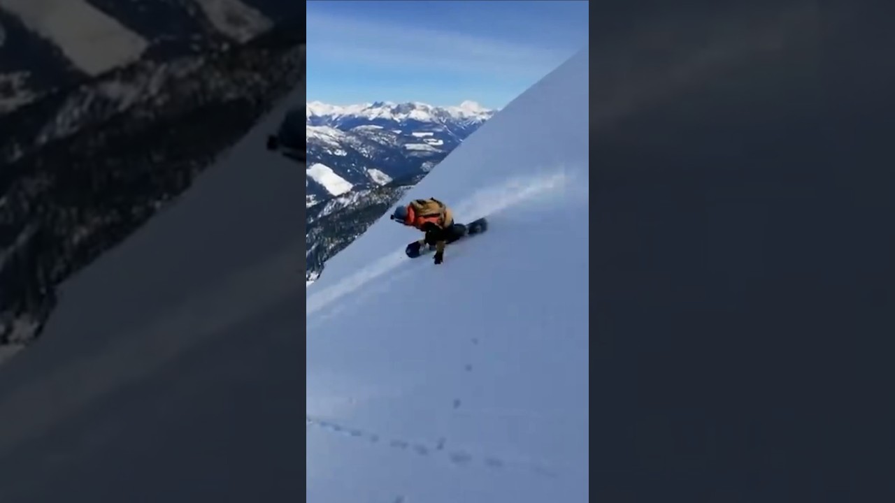 Steep Snowboard Freeride Line ❄️ Deep Powder | Full Descent