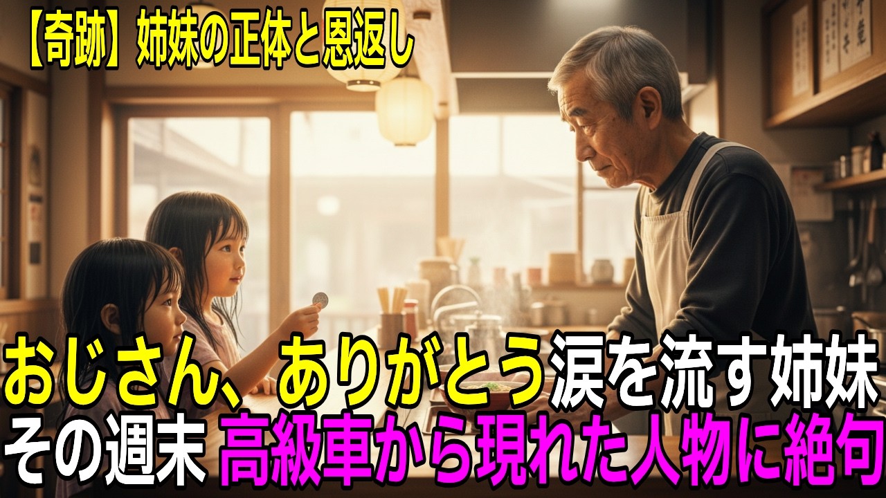 「50円でご飯を…」親を亡くした幼い姉妹に震える手でカツ丼を差し出した食堂の主人、数日後に黒いセダンが店の前に止まり人生が変わった【感動する話】【朗読】【シニア】