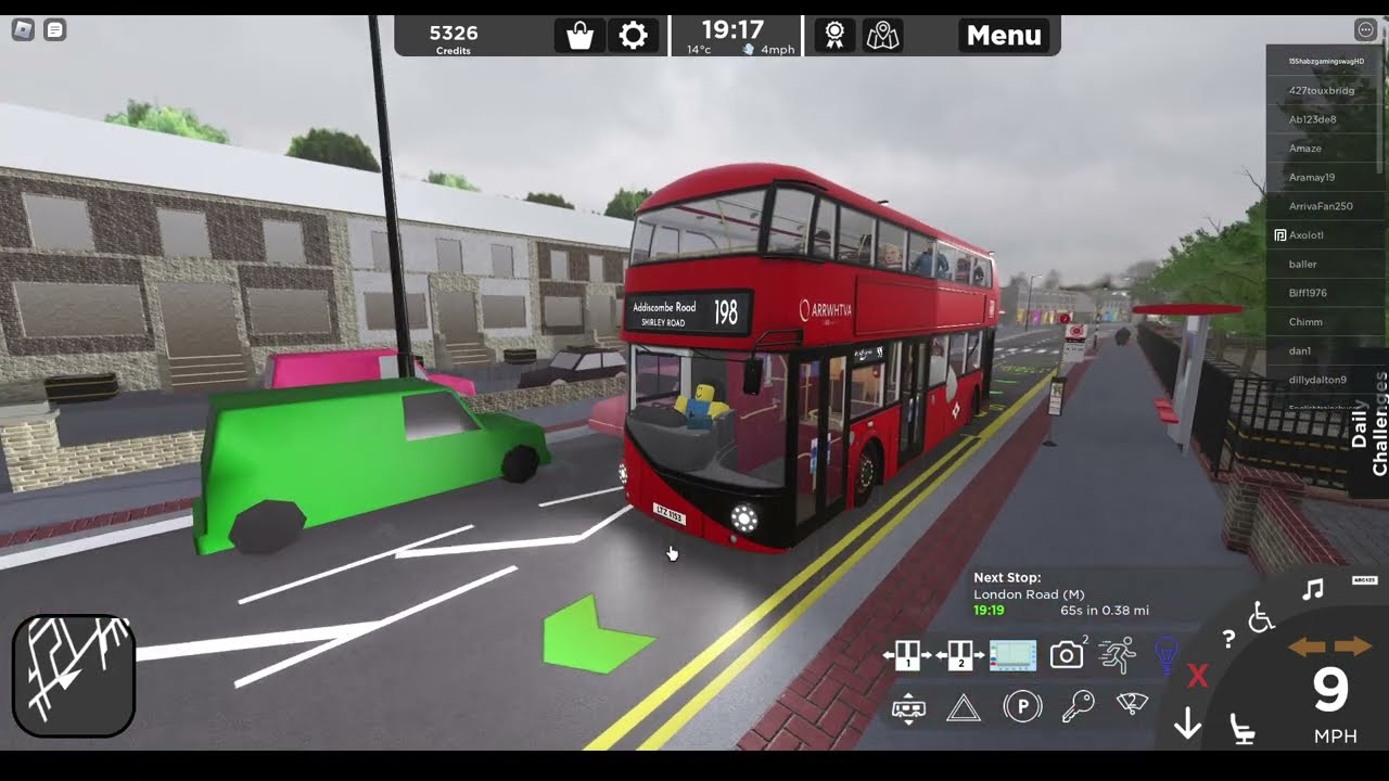 Roblox Croydon Game: Bus Route 198: Thornton Heath, High Street - Shirley | The NB4L - Arrwhta FRV!!