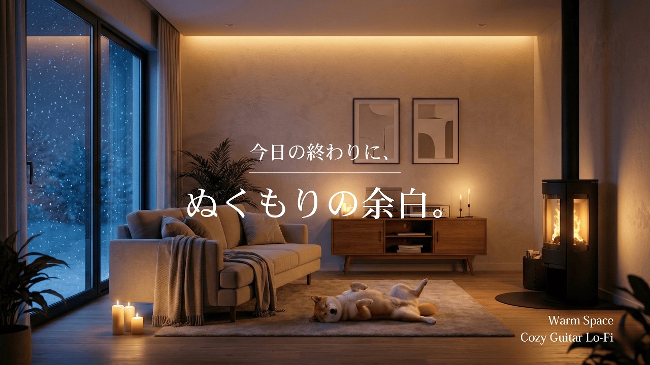 【夜のリラックスBGM】今日の終わりに、ぬくもりの余白。｜Warm Space Guitar Lofi