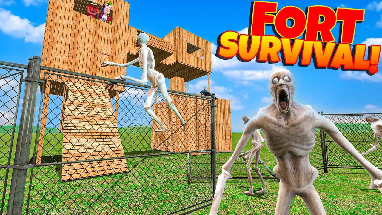 Can SCP 096 Clones Break Into Our Fort in Garry's Mod?