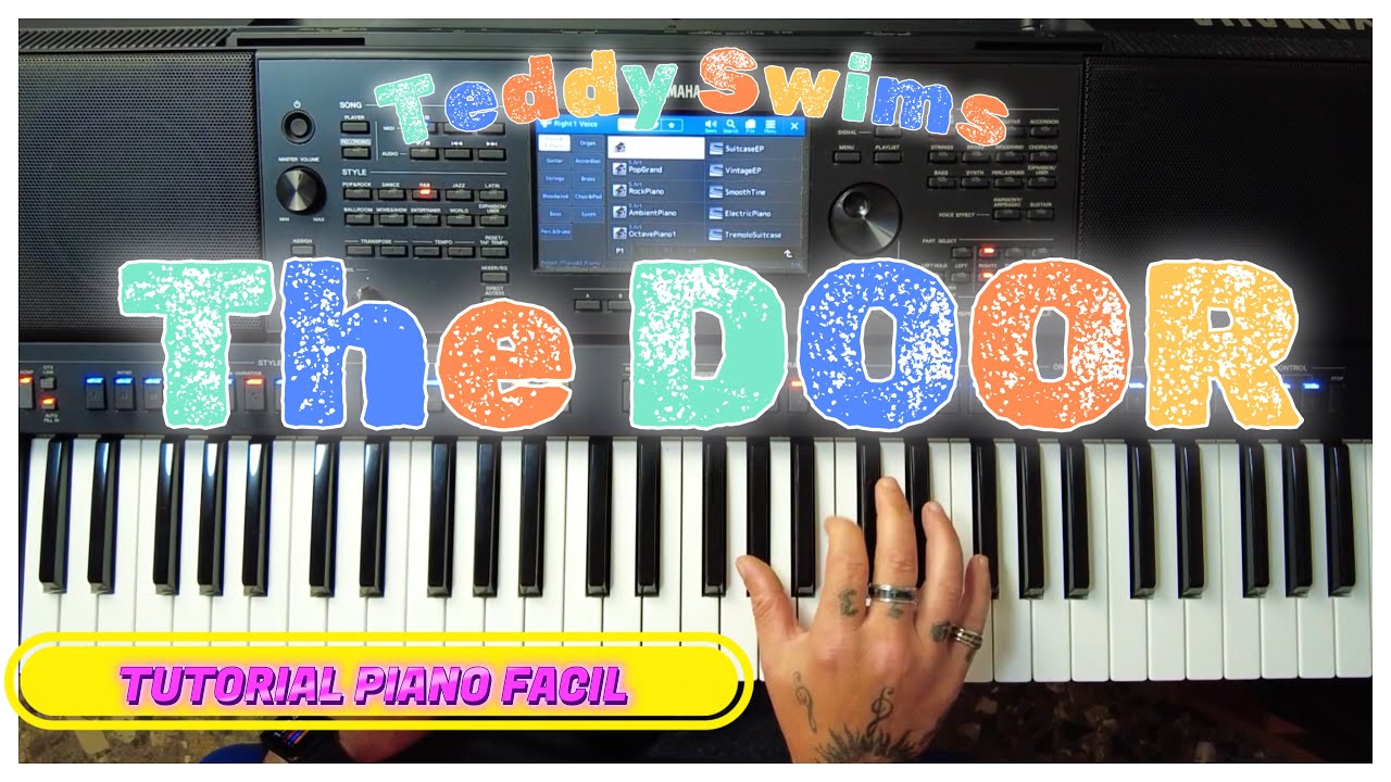 🎹🎹TUTORIAL (PIANO) FACIL🎹🎹😎( The Door )😎 Teddy Swims👌