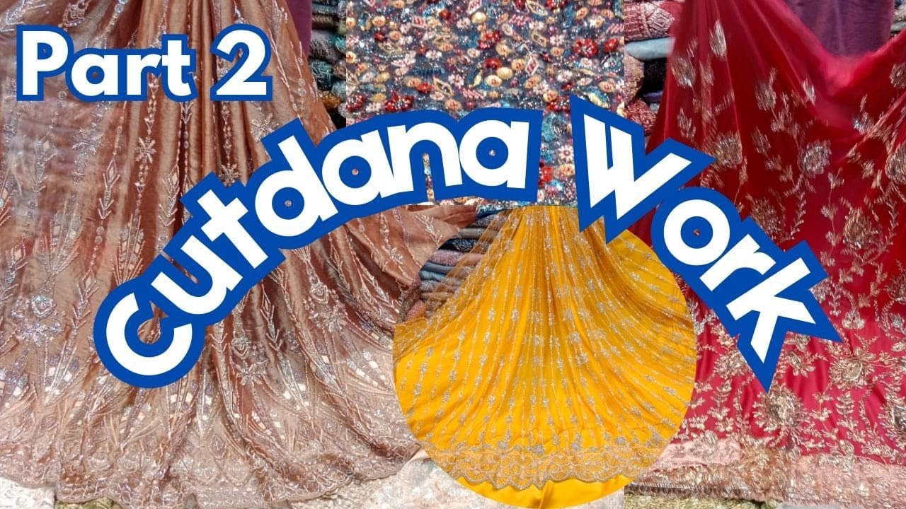 Cutdana Work Embroidery Designs💥Cutdana dressdesign/Cutdanawork/Cutdana netfabric/koreansilk cutdana