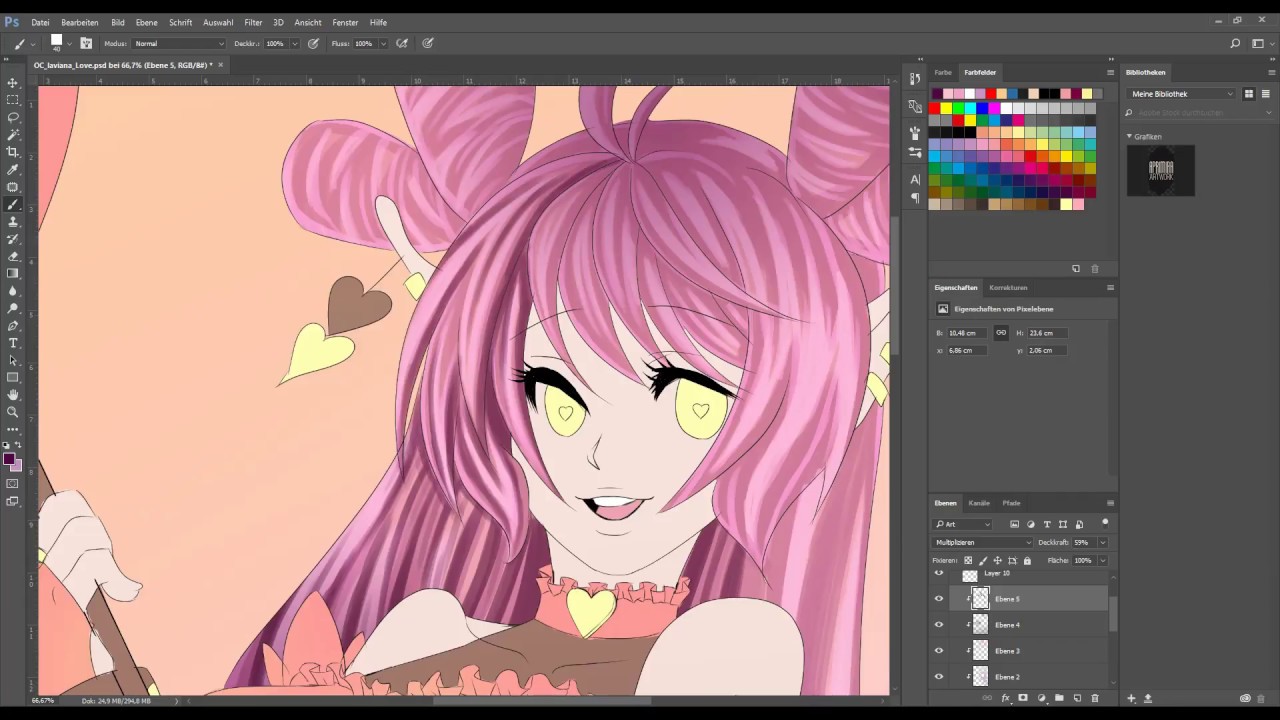 LAVIANA LOVE (OC) - Speedpaint Outlines & Hair Color
